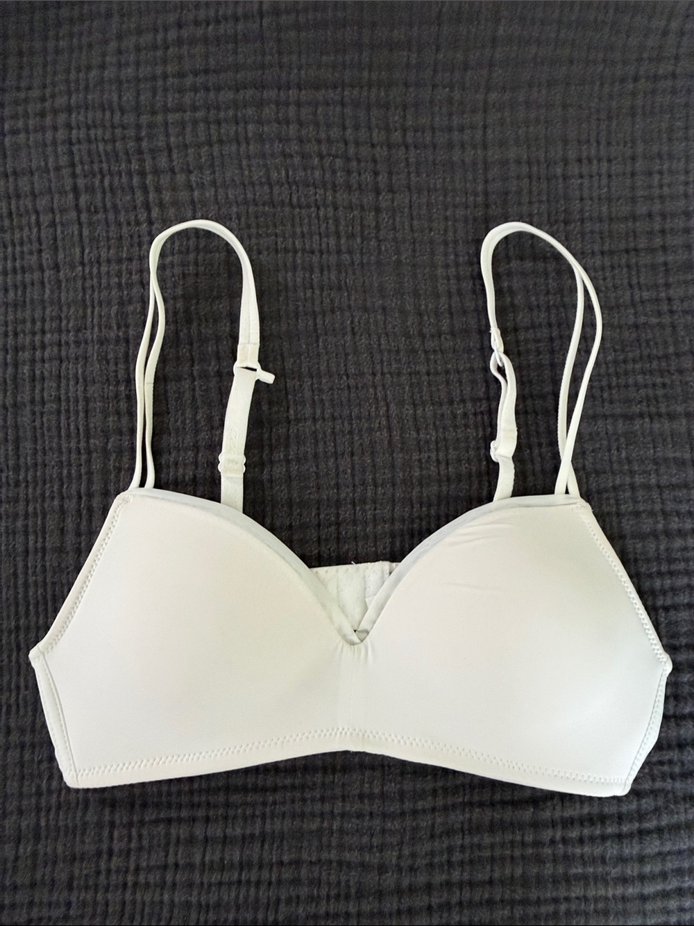 aerie White Wireless Light T-Shirt Bra with Adjustable Straps
